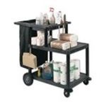 0812552013694 - LUXOR JANITORIAL CART WITH 3 SHELVES