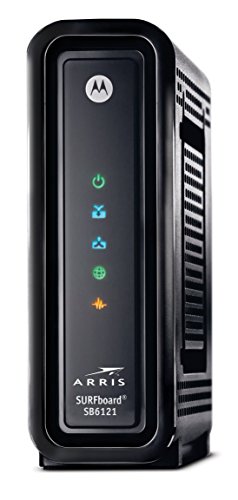 0081258014346 - ARRIS SURFBOARD SB6121 DOCSIS 3.0 CABLE MODEM (BLACK, 5.2 BY 5.2-INCH) CERTIFIED REFURBISHED