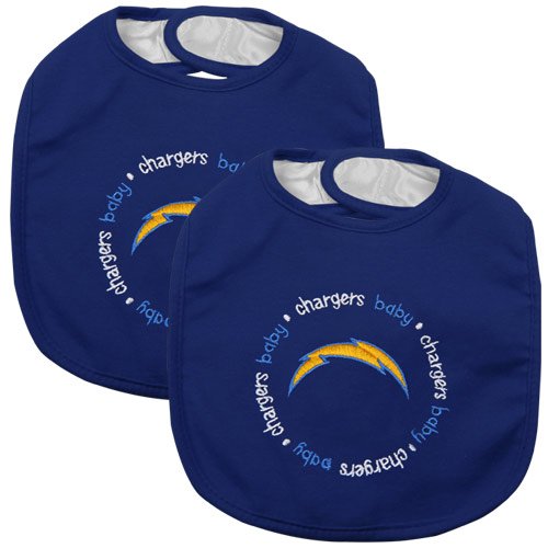 0812799019480 - BABY FANATIC TEAM COLOR BIBS, SAN DIEGO CHARGERS, 2-COUNT