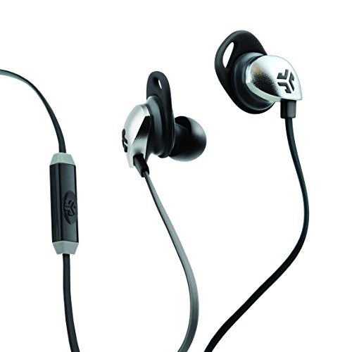 0812887013802 - JLAB JBUDS EPIC EARBUDS WITH 13MM C3 MASSIVE DRIVERS AND CUSTOMIZABLE CUSH FINS - BLACK/GRAY