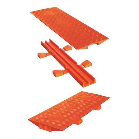 0812958000410 - CROSS-LINK CL2X150-4/5-O POLYURETHANE HEAVY DUTY PROTECTOR BRIDGE FOR LINEBACKER 4 AND 5 CHANNEL CABLE PROTECTORS, ORANGE, 36 LENGTH, 14 WIDTH, 2.125 HEIGHT