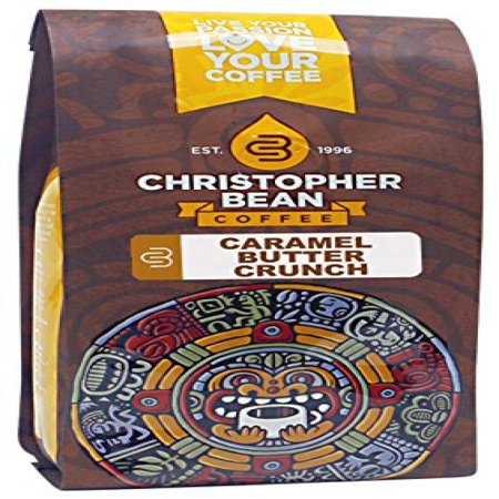 0812988021331 - CHRISTOPHER BEAN COFFEE DECAFFEINATED FLAVORED GROUND COFFEE, CARAMEL BUTTER CRUNCH, 12 OUNCE