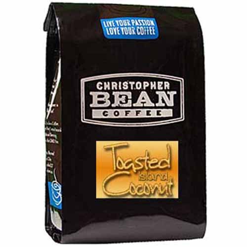 0812988022772 - CHRISTOPHER BEAN COFFEE GROUND FLAVORED COFFEE, TOASTED ISLAND COCONUT, 12 OUNCE