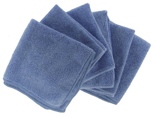 0813020012669 - SHAXON ULTRA ABSORBENT MICROFIBER CLEANING CLOTHS, 6 PACK, BLUE, 12 X 12 INCHES