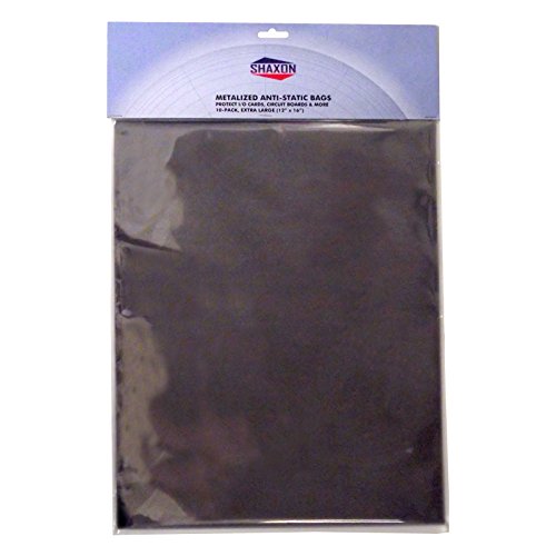 0813020013246 - SHAXON SHX-1473 METALIZED ANTI-STATIC BAGS, 12 X 16 (PACK OF 10)
