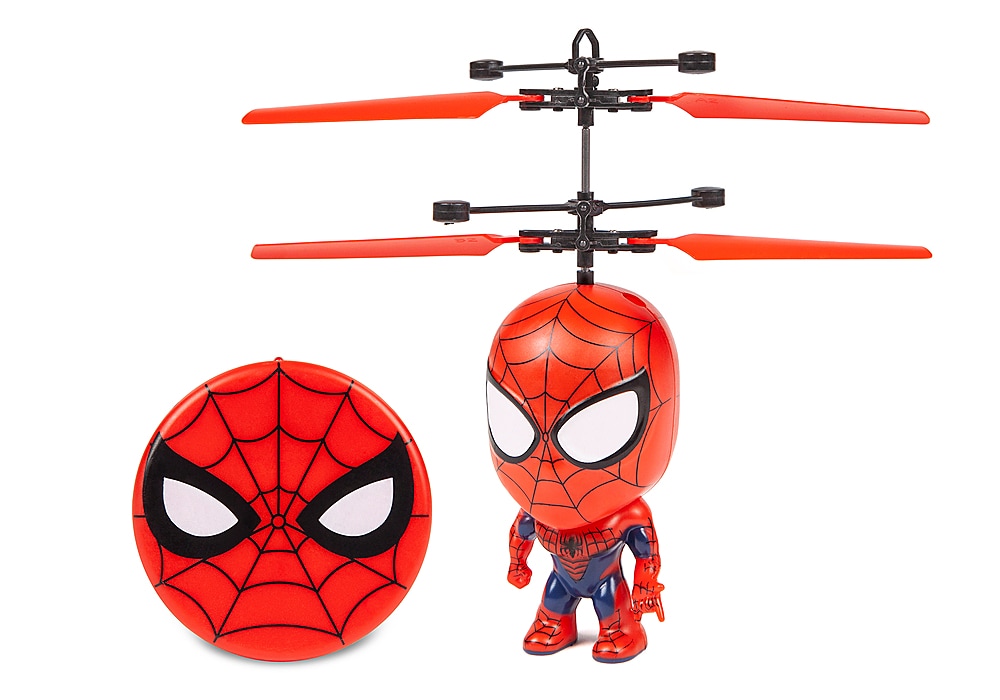 0813023012451 - WORLD TECH TOYS - MARVEL 3.5 INCH SPIDER-MAN FLYING FIGURE IR HELICOPTER - MULTI