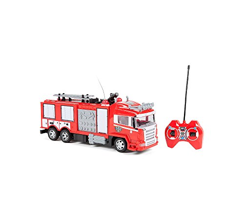 0813023019801 - WORLD TECH TOYS REMOTE CONTROL FIRE RESCUE TRUCK W/WATER CANNON