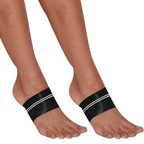 0813065021916 - ARCH SUPPORTS - COMPRESSION SUPPORTS, PAIN RELIEF - RELIEVE PLANTAR FASCIITIS, HEEL PAIN - SUPPORT WEAK AND FLAT ARCHES - COPPER COMPRESSION ARCH FOOT SLEEVE SOCK (L/XL, BLACK)
