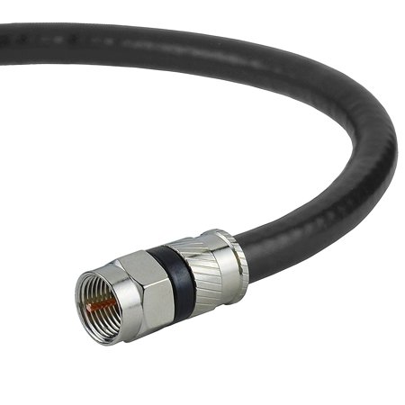 0813077013381 - COAXIAL CABLE (4 FEET) WITH F-MALE CONNECTORS - ULTRA SERIES BY MEDIABRIDGE - TRI-SHIELDED UL CL2 IN-WALL RATED RG6 DIGITAL AUDIO / VIDEO - INCLUDES REMOVABLE EZ GRIP CAPS (PART# CJ04-6BF-N1 )