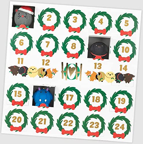 0813168013405 - HO-HO-HUGGLEHOUNDS DOG TOY ADVENT CALENDAR, 24 RUFF-TEX DURABLE BALL CHEW TOY SURPRISE GIFTS FOR DOGS