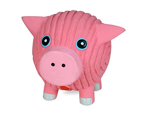 0813168014433 - HUGGLEHOUNDS EXTREMELY DURABLE AND SQUEAKY RUFF-TEX HAMLET THE PIG PET TOYS, SMALL