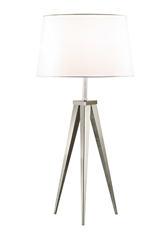 0813261020560 - ARTIVA USA A501108 MODERN COMTEMPORARY HOLLYWOOD TRIPOD TABLE LAMP, 30, BRUSHED STEEL