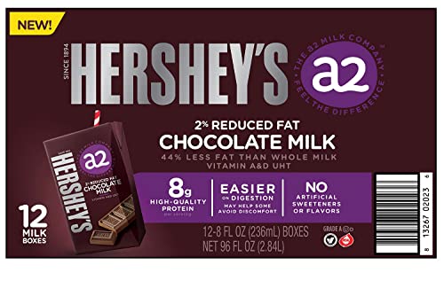 0813267020236 - HERSHEYS A2 MILK ASEPTIC 2% REDUCED FAT CHOCOLATE MILK (8 FL. OZ., 12 PK.)