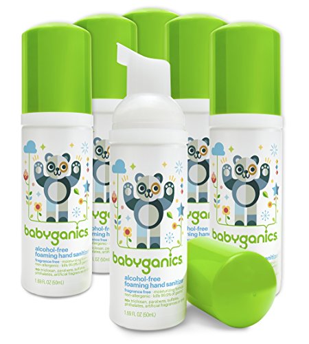 0813277014331 - BABYGANICS ALCOHOL-FREE FOAMING HAND SANITIZER, FRAGRANCE FREE, ON-THE-GO, 50 ML (1.69-OUNCE), PUMP BOTTLE (PACK OF 6)