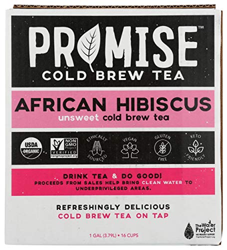 0813314015154 - PROMISE COLD BREW TEA PROMISE BEVERAGES UNSWEETENED AFRICAN HIBISCUS COLD BREW TEA 128 FL OZ