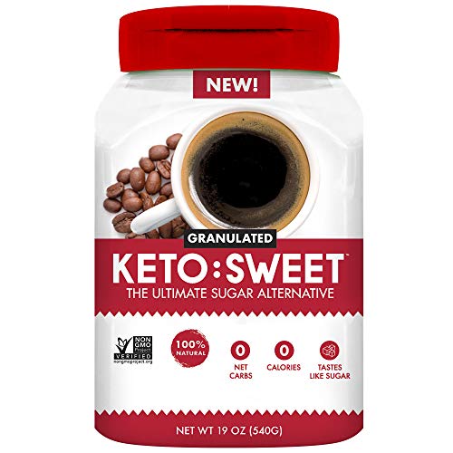 0813314017349 - KETO:SWEET ULTIMATE KETO SUGAR ALTERNATIVE, 100% NATURAL ERYTHRITOL - GRANULATED IN POURABLE, RESEALABLE JAR 19 OUNCE (PACK OF 1)
