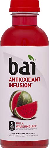 0813694023428 - BAI FLAVORED WATER, KULA WATERMELON, ANTIOXIDANT INFUSED DRINKS, 18 FLUID OUNCE (PACK OF 12)