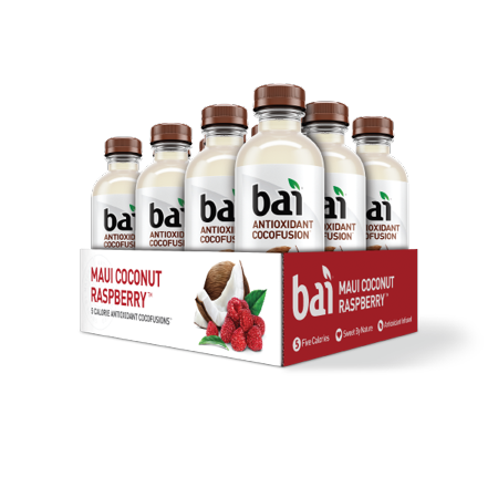 0813694023459 - BAI COCOFUSIONS MAUI COCONUT RASPBERRY, 5 CALORIES, NO ARTIFICIAL SWEETENERS, 1G SUGAR, ANTIOXIDANT INFUSED BEVERAGE (PACK OF 12)