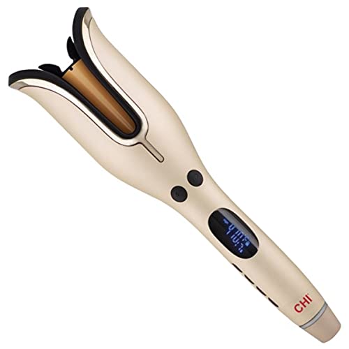 0813843043000 - CHI SPIN N CURL CERAMIC ROTATING CURLING IRON | 1” CURLING IRON | IDEAL FOR SHOULDER-LENGTH HAIR BETWEEN 6-16 | INCLUDE CLEANING TOOL | CHAMPAGNE