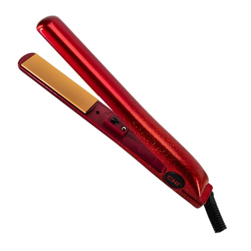 0813843046025 - CHI ORIGINAL CERAMIC HAIR STRAIGHTENER FLAT IRON | 1 INCH CERAMIC FLOATING PLATES | QUICK HEAT UP | ANALOG ON/OFF SWITCH | PALE RUBY