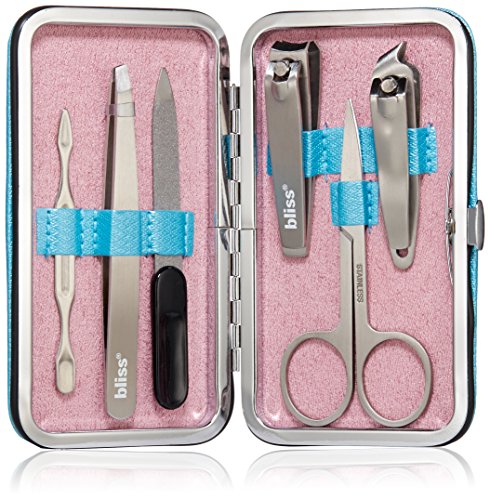0814214023300 - BLISS 6 PIECE MANICURE NAIL TOOLS COLLECTION WITH BONUS NAIL BUFFING KIT