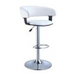 0081438229034 - FAUX LEATHER BARREL ADJUSTABLE HEIGHT BAR STOOL