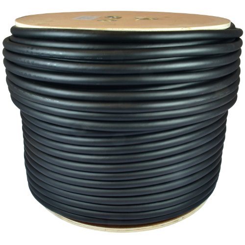 0814422013476 - GLS AUDIO 500 FEET BULK PROFESSIONAL SPEAKER CABLE 12AWG 4 CONDUCTOR BLACK - 12 GAUGE PATCH CORD 12/4 WIRE - PRO 500' SPOOL ROLL 12G 4 COND BULK