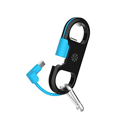 0814556017524 - KANEX MICRO USB TO USB PORTABLE 6 CABLE WITH BOTTLE OPENER COMPATIBLE WITH ANDROID DEVICES-BLUE