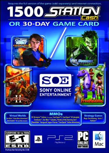 0814582419224 - SOE 30 DAY UNIVERSAL GAME CARD OR 1,500 STATION CASH - PC