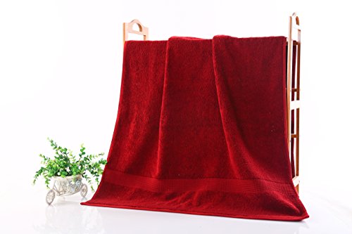 0814731027775 - JML 4 PIECE 100 PERCENT TURKISH COTTON TOWEL SETS, 2 BATH TOWELS AND TWO FACE TOWELS, SOLID COLOR TOWEL (RED)