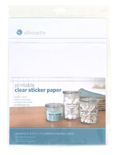 0814792012529 - SILHOUETTE PRINTABLE CLEAR STICKER PAPER
