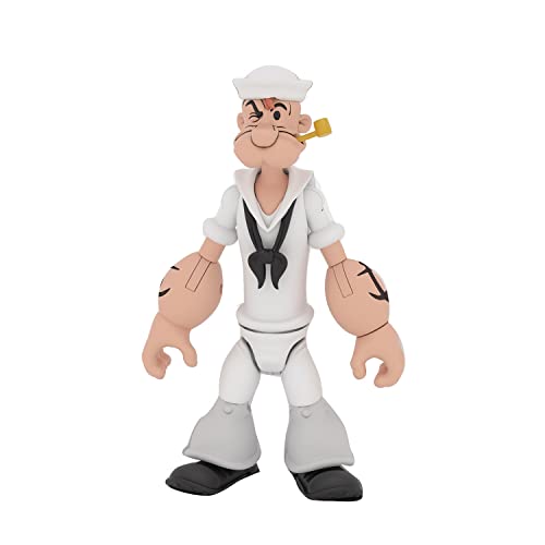 0814800023226 - POPEYE CLASSICS: POPEYE (WHITE SALIOR SUIT VERSION) 1:12 SCALE ACTION FIGURE