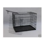 0814836010504 - 30 3 DOORS PET FOLDING DOG CRATE CAGE KENNEL W DIVIDER