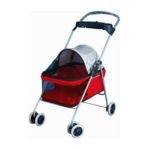 0814836011587 - RED POSH PET STROLLER DOGS CATS W CUP HOLDER