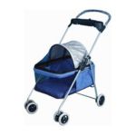 0814836011594 - BLUE POSH PET STROLLER DOGS CATS W CUP HOLDER