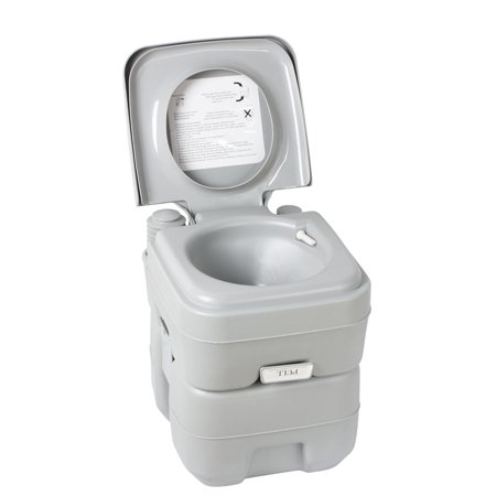 0814870021955 - FLEXZION PORTABLE CAMPING TOILET 5 GALLON RECREATION FLUSH POTTY COMMODE 20L CAPACITY SANITATION SUPPLY FOR OUTDOOR INDOOR CARAVAN BOATS TRAVEL HIKING