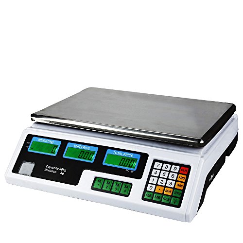 Digital Weight Scale 60LB 30KG Meat Food Fruit Produce Price Electrical  Computing Retail Counting Equipment For Kitchen Stores Restaurant Market