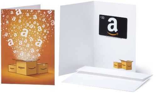 0814916010387 - AMAZON.COM $50 GIFT CARD IN A GREETING CARD (AMAZON SURPRISE BOX CARD DESIGN)