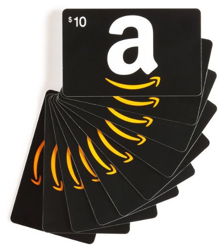 0814916015788 - AMAZON.COM $10 GIFT CARDS, PACK OF 10 (CLASSIC BLACK CARD DESIGN)