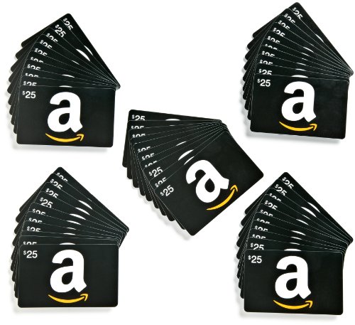 0814916018840 - AMAZON.COM $25 GIFT CARDS, PACK OF 50 (CLASSIC BLACK CARD DESIGN)
