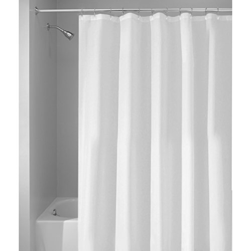0081492149620 - INTERDESIGN MILDEW-FREE WATER-REPELLENT FABRIC SHOWER CURTAIN, 72-INCH BY 84-INCH, WHITE
