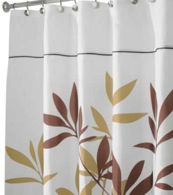 0081492356455 - LEAVES X-LONG SHOWER CURTAIN