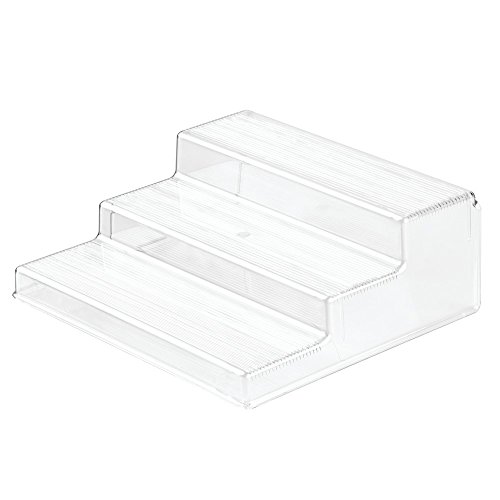 0081492548300 - INTERDESIGN LINUS SPICE RACK, ORGANIZER FOR KITCHEN PANTRY, CABINET, COUNTERTOPS - 3-TIER, CLEAR