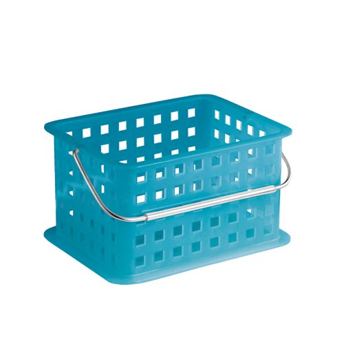 0081492612681 - INTERDESIGN STORAGE ORGANIZER BASKET, FOR BATHROOM, HEALTH AND BEAUTY PRODUCTS - SMALL, AZURE