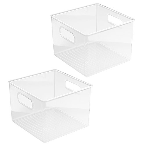 0081492712886 - INTERDESIGN KITCHEN PANTRY AND CABINET STORAGE AND ORGANIZATION BIN, 8-INCH BY 8-INCH BY 6-INCH, 2 PACK, CLEAR