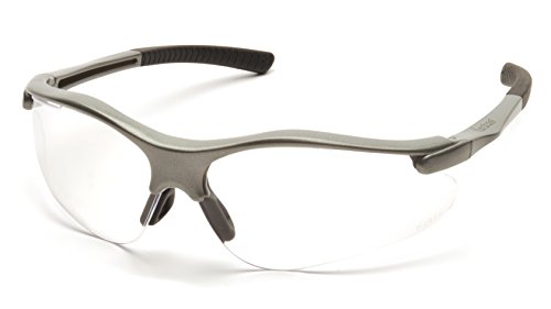 0814992007738 - PYRAMEX FORTRESS SAFETY EYEWEAR, CLEAR LENS WITH GRAY FRAME