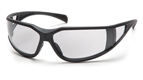 0814992011674 - PYRAMEX EXETER SAFETY EYEWEAR, CLEAR ANTI-FOG LENS WITH CHARCOAL GRAY FRAME