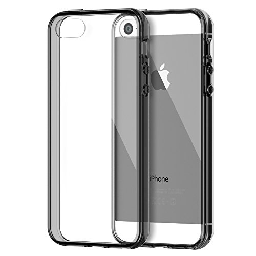 0815000021043 - IPHONE 5S CASE, JETECH® APPLE IPHONE 5/5S CASE BUMPER COVER SHOCK-ABSORPTION BUMPER AND ANTI-SCRATCH CLEAR BACK FOR IPHONE 5/5S (GREY)