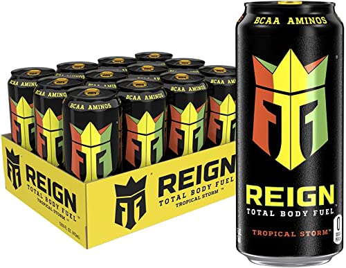 0815154024839 - REIGN TOTAL BODY FUEL, TROPICAL STORM, FITNESS & PERFORMANCE DRINK, 16 FL OZ (PACK OF 12)