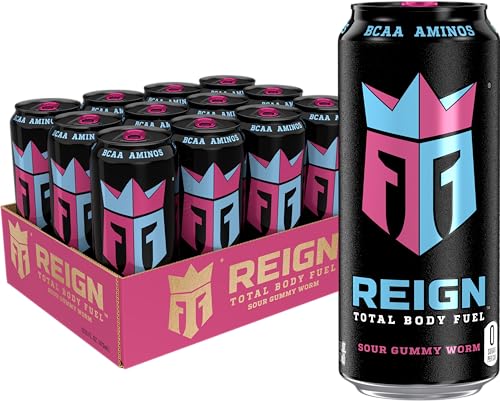 0815154025980 - REIGN TOTAL BODY FUEL, SOUR GUMMY WORM, FITNESS & PERFORMANCE DRINK, 16 FL OZ (PACK OF 12)
